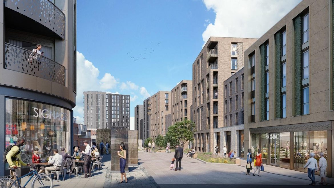 Artist's impression of The Bargate Quarter as viewed from The Bargate