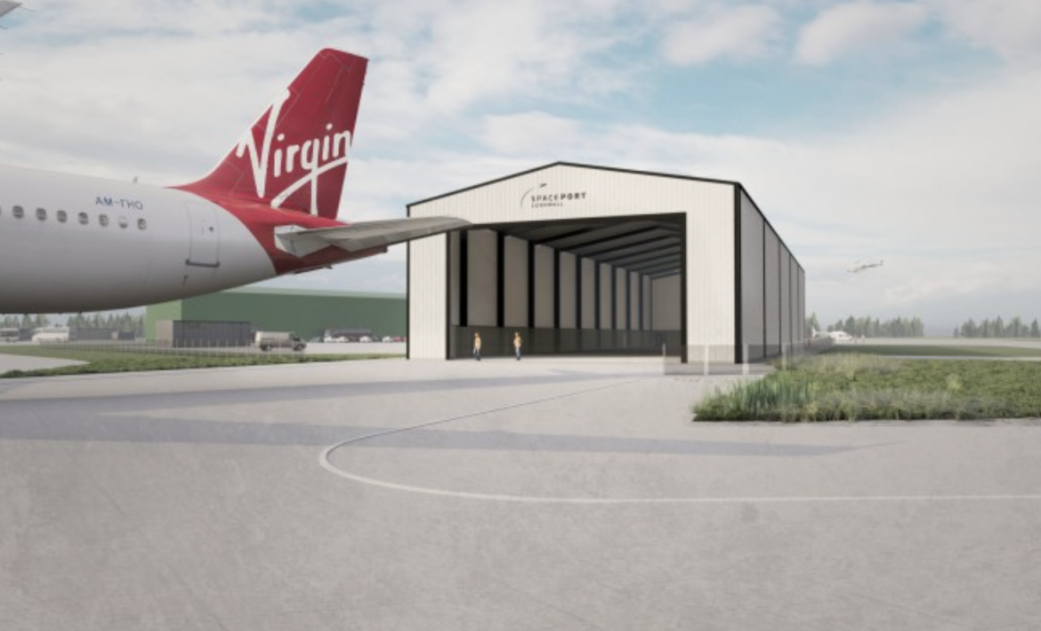 CGI projection of Cornwall's spaceport