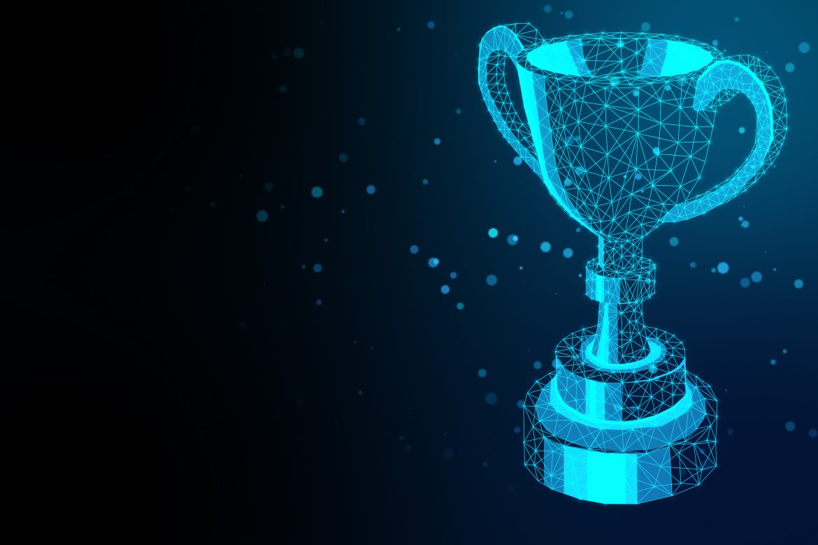 An artistic rendering of a digital award