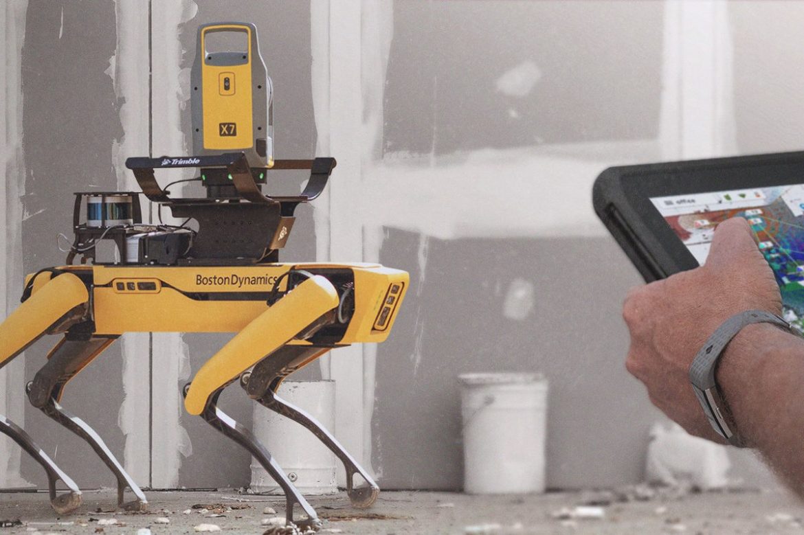 Trimble has integrated 3D data capture tech with Boston Dynamic's robot dog, Spot, for hands-free data collection on site