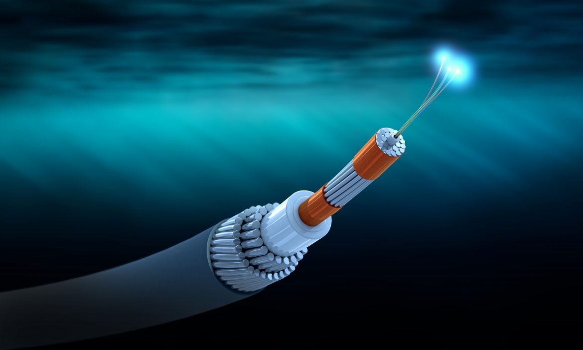 A subsea fibre-optic cable