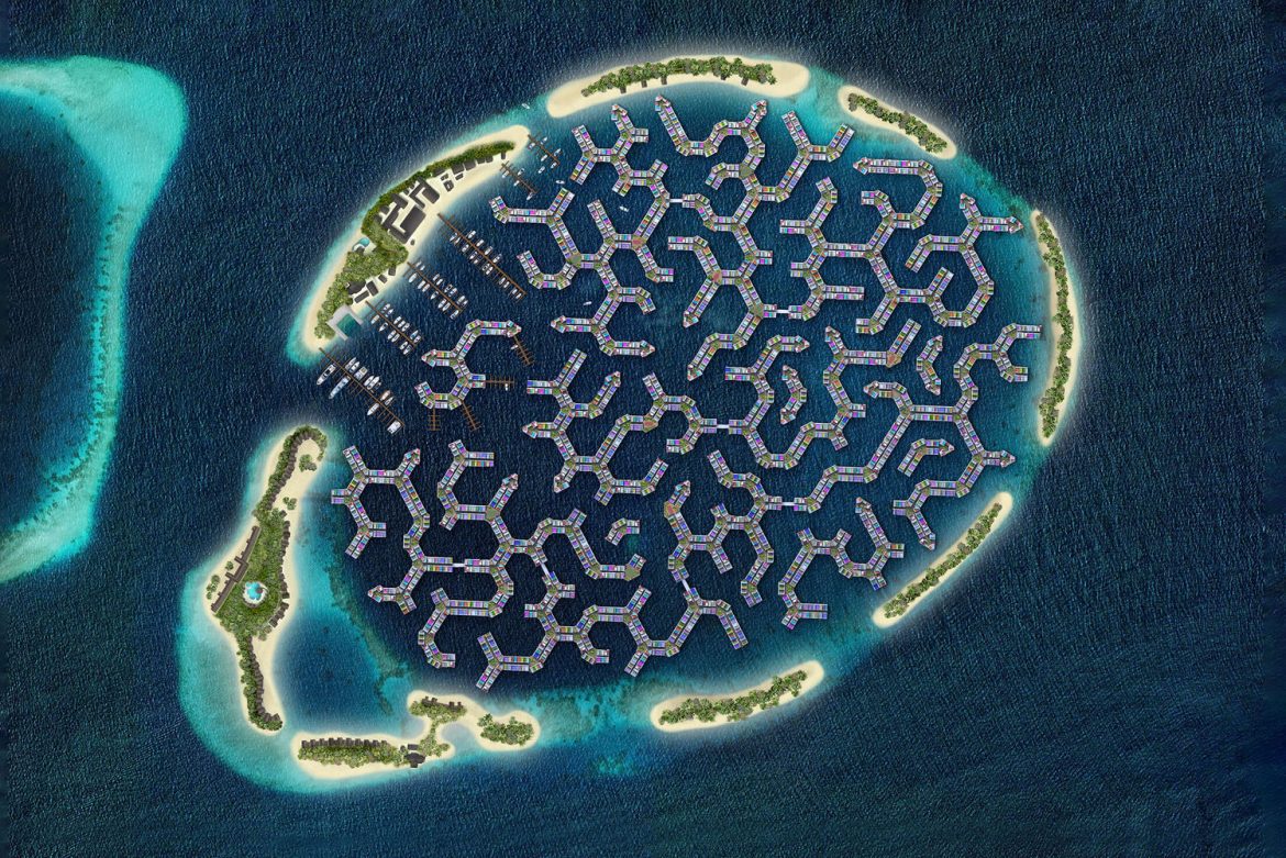 Designs unveiled for floating city in the Maldives