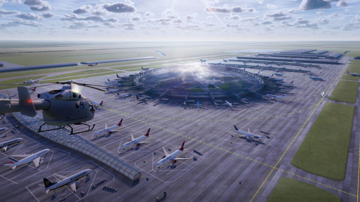 Chapman Taylor’s concept design for the airport is based on a massive transparent dome