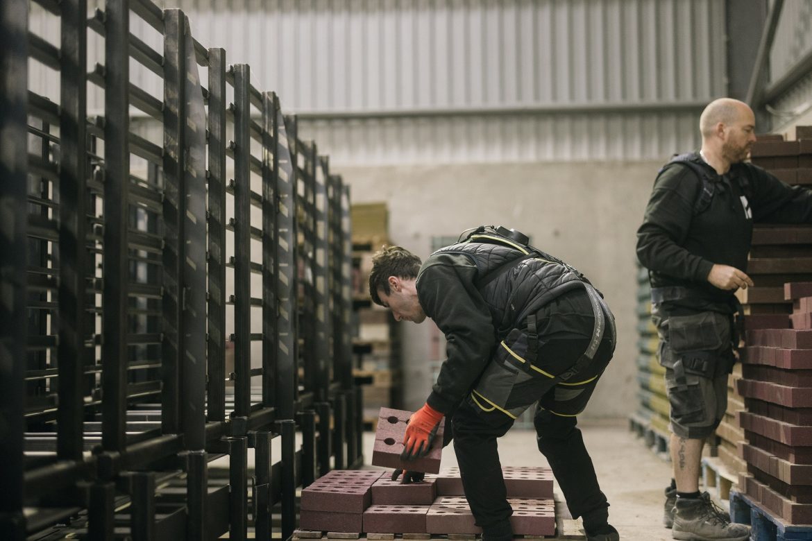 Recycled brick maker Kenoteq trials exoskeleton suits in UK first
