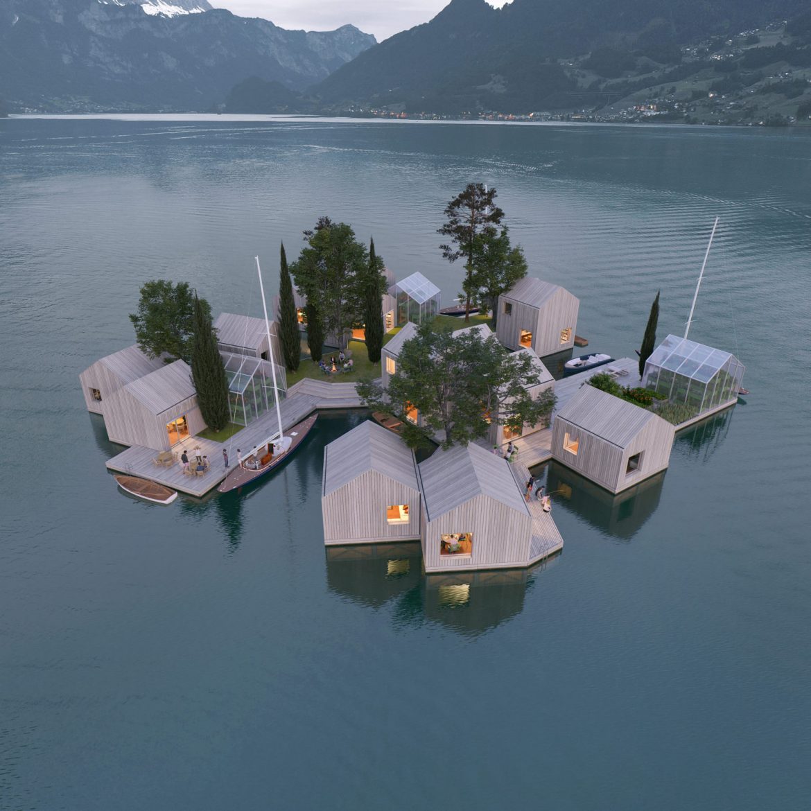 Danish architect MAST develops modular system for floating buildings