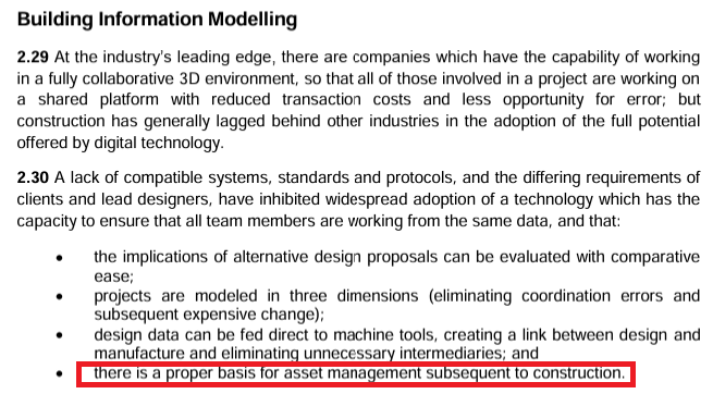 Figure 1: Excerpt from the 2011 Government Construction Strategy